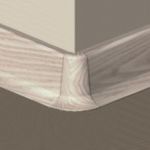 Set 4 buc. piese Lineco imbinare colt exterior culoare artar alb pentru plinta parchet PBC605 - PBE605. 153-S4