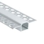 Profil LED incastrat din aluminiu natural cu dispersor din policarbonat, canal de 18. 9x12 mm - PRO402