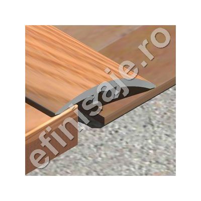 Trecere XLine cu suruburi ascunse din aluminiu sublicromat electrostatic in nuante de lemn - PLC308