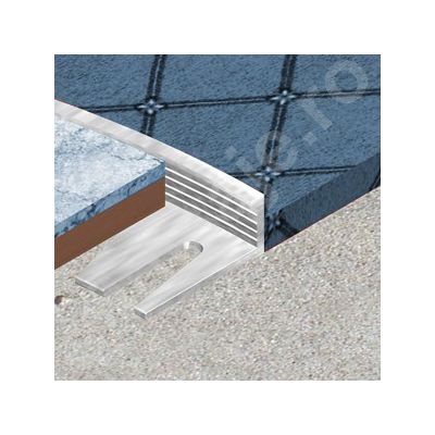 Bagheta Prolux dreapta flexibila din aluminiu natural - BFA157