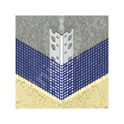 CPA227 - Cornier din tabla de aluminiu, cu plasa, pentru tencuiala
