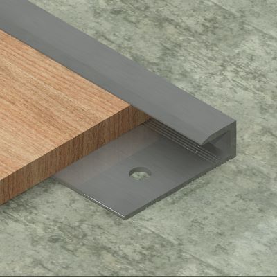 Bagheta capat perforata pentru SPC, din aluminiu eloxat - TVE057