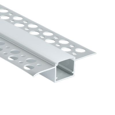 Profil LED incastrat din aluminiu natural cu dispersor din policarbonat, canal de 18. 9x12 mm - PRO402